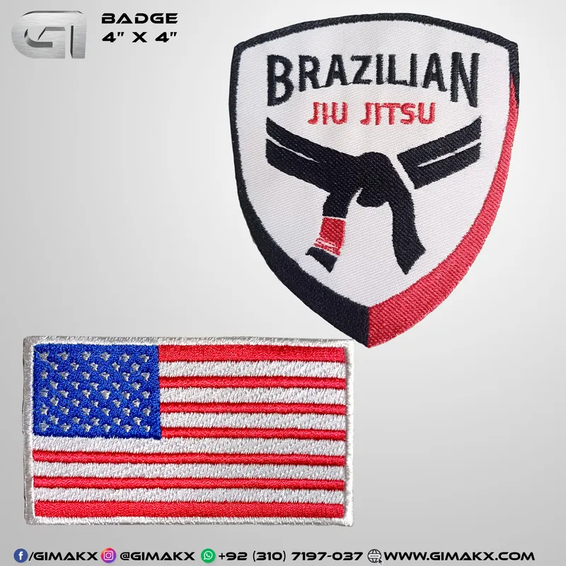 Custom embroidered BJJ academy badge
